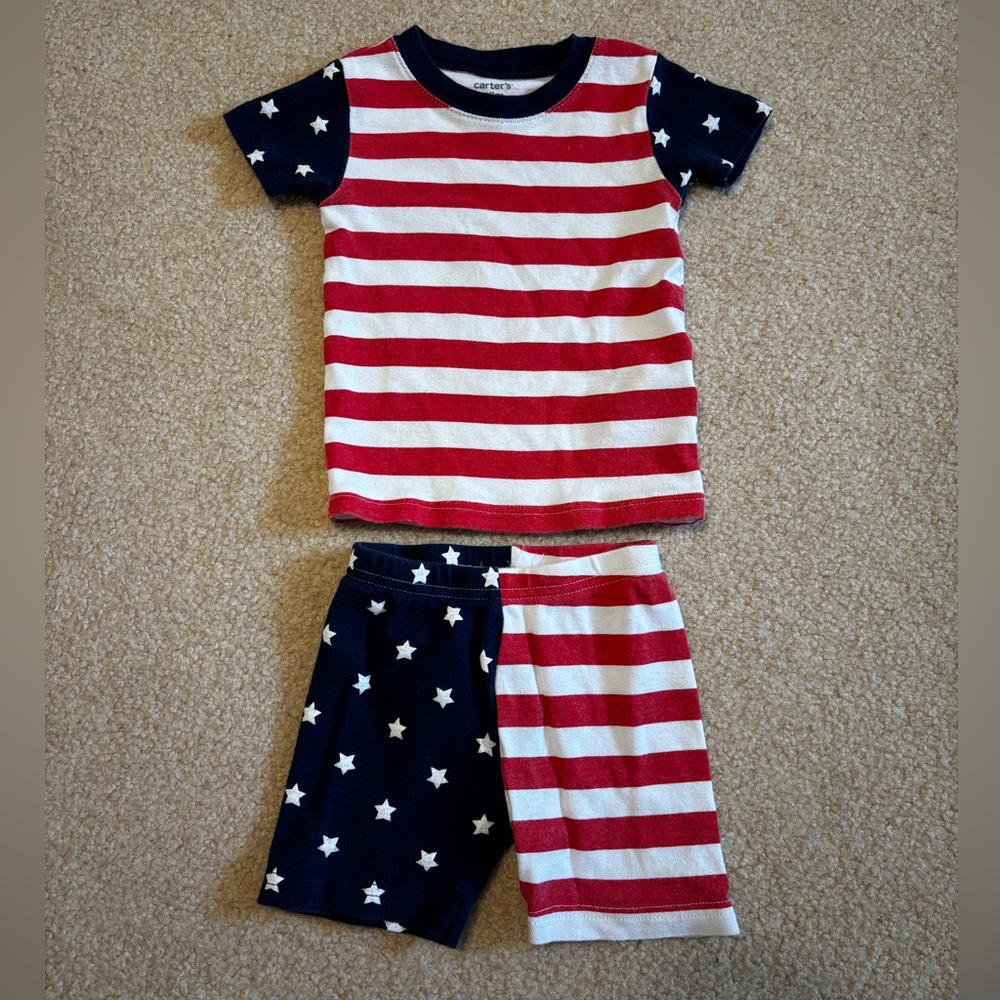 American Flag Print Outfit Size 18 Months